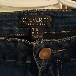 Plus size blue jeans